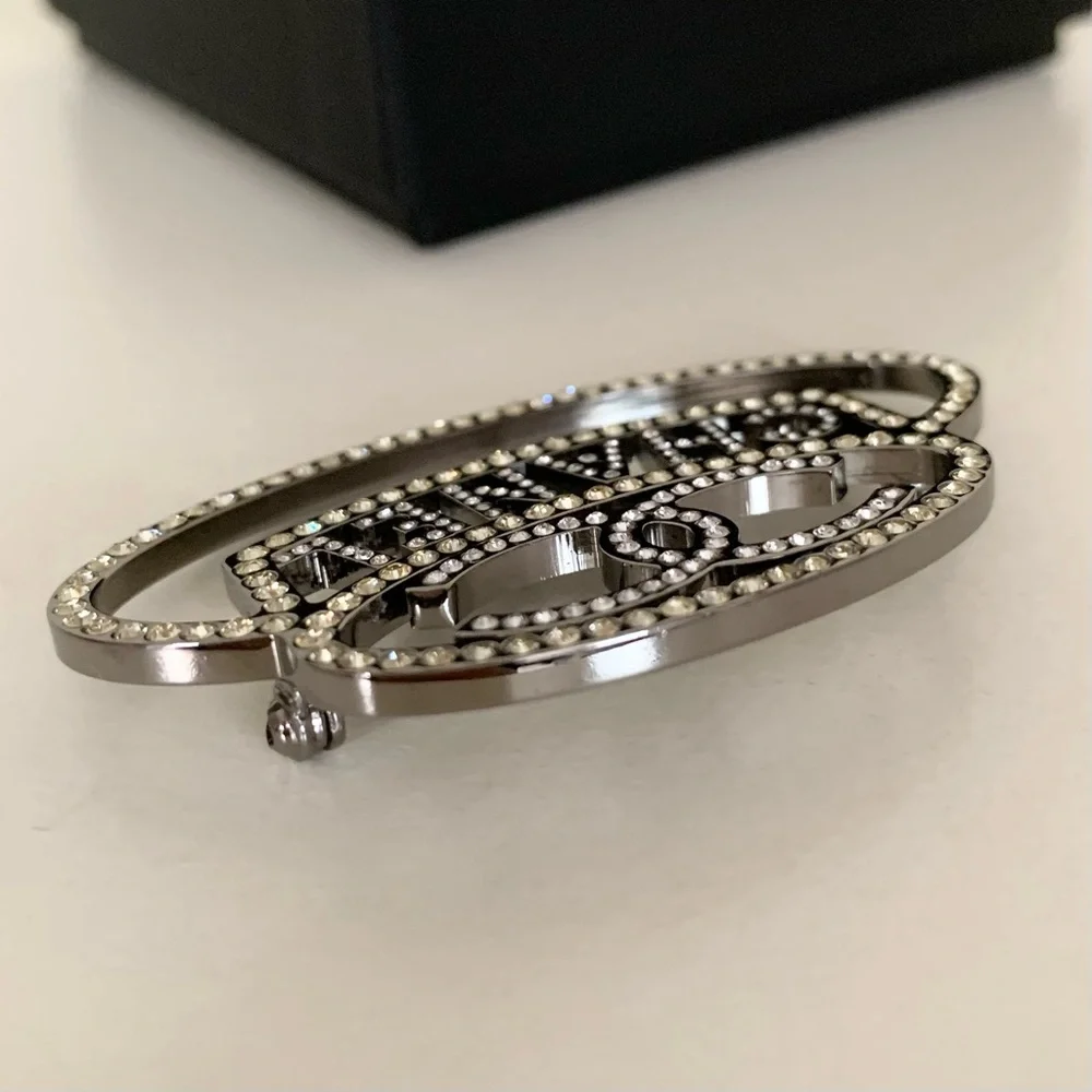 Chanel crystal hat brooch pin